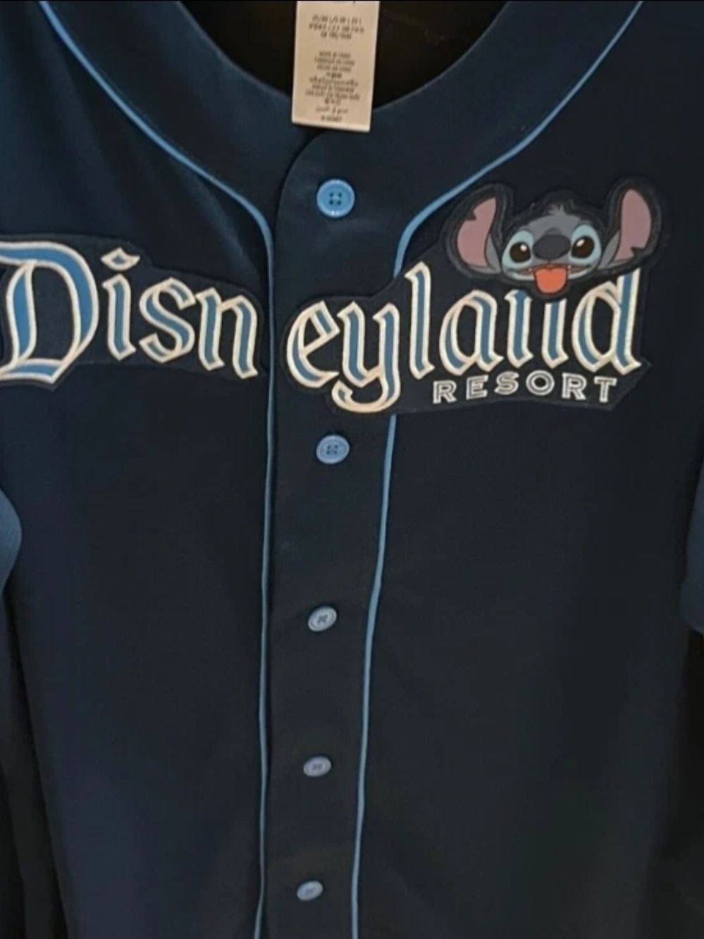 Disney Parks Blue Stitch Baseball Jersey Adult Large - Picture 4 of 9